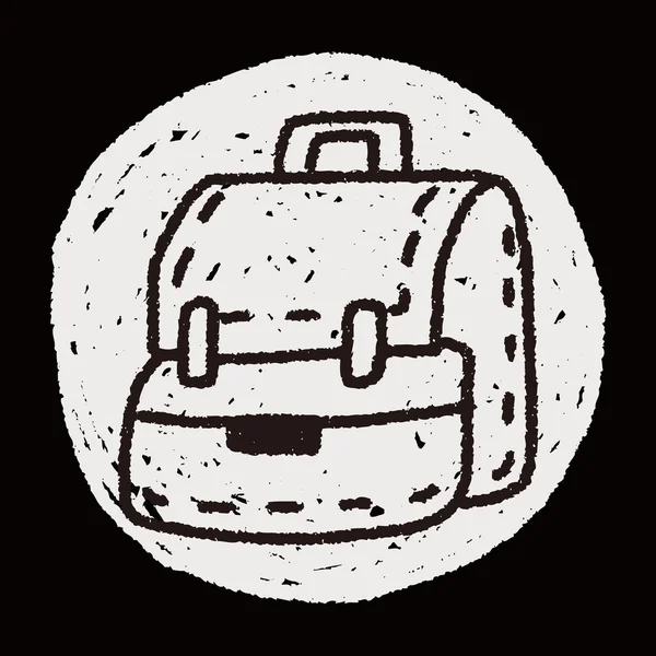 Bolsa de escola Doodle —  Vetores de Stock