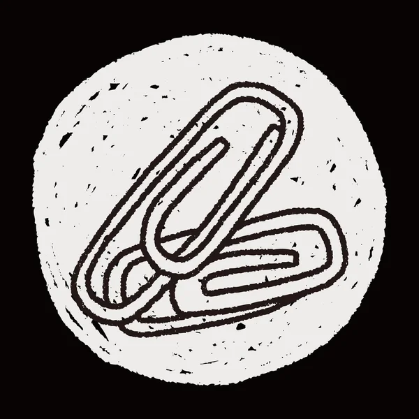 Doodle Paperclip — Stockový vektor