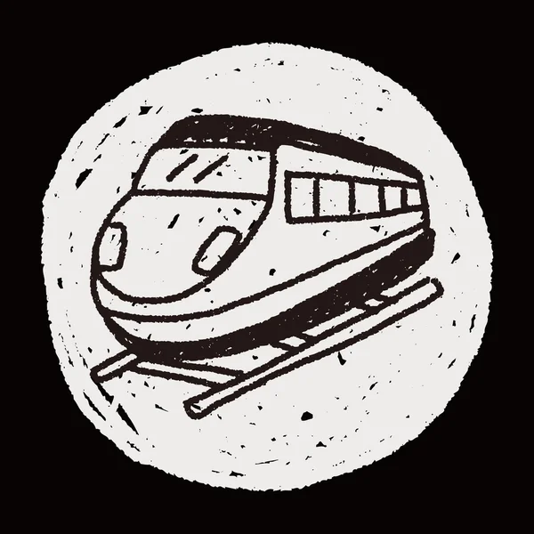 Treno Doodle — Vettoriale Stock