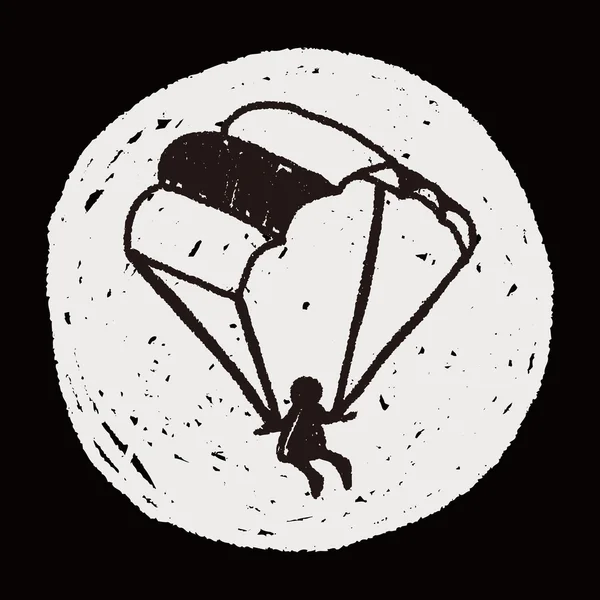 Doodle парашут — стоковий вектор