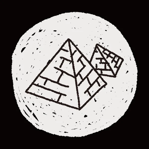 Doodle pyramid — Stock Vector