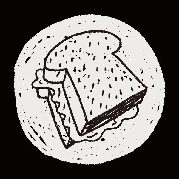 Doodle Tost — Stok Vektör