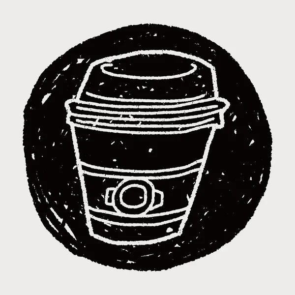 Doodle caffè — Vettoriale Stock
