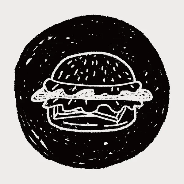 Hamburger di scarabocchio — Vettoriale Stock