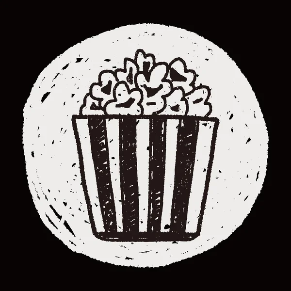 Doodle popcorn — Wektor stockowy