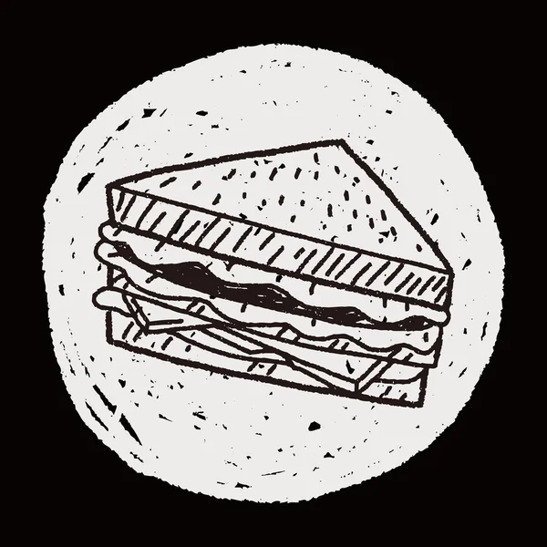 Doodle smörgås — Stock vektor