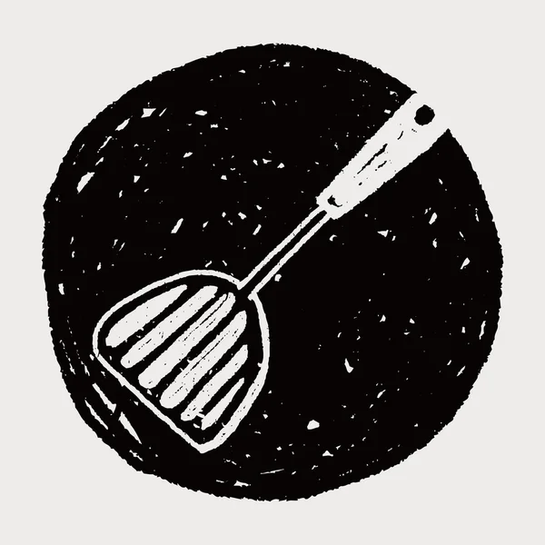 Mutfak kaşık doodle — Stok Vektör