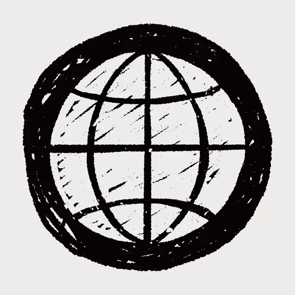 Дудл-глобус — стоковый вектор
