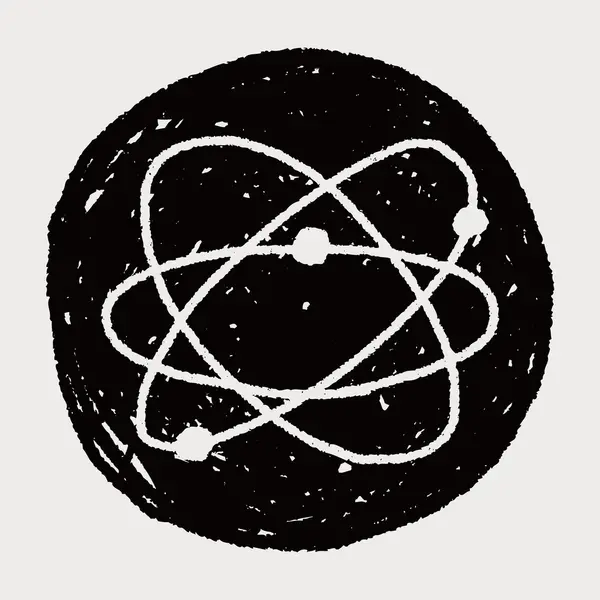 Doodle atom — стоковий вектор