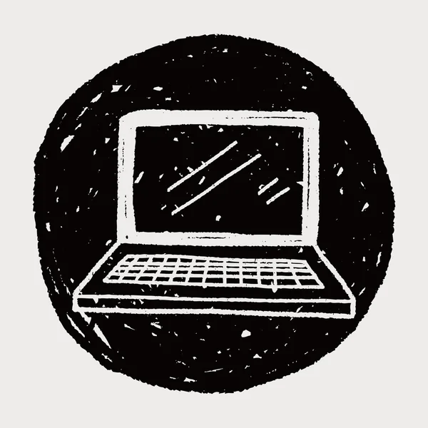 Computadores doodle Notebook — Vetor de Stock