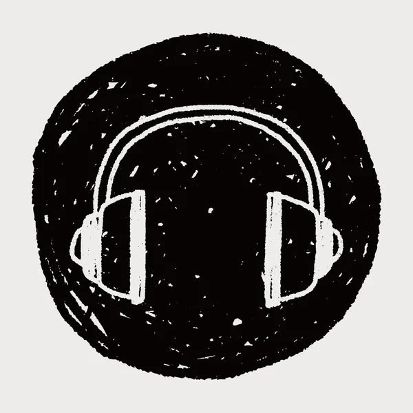 Auriculares Doodle — Archivo Imágenes Vectoriales