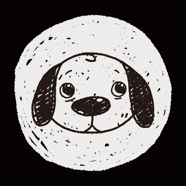 Doodle perro — Vector de stock