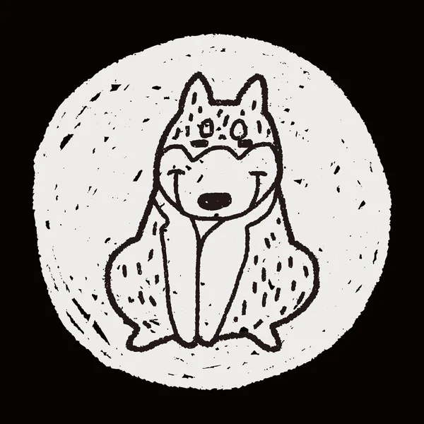 Doodle hond — Stockvector