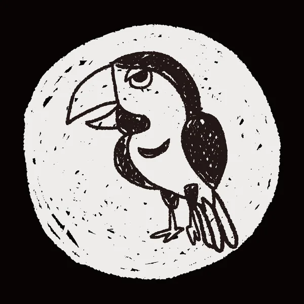 Doodle fågel — Stock vektor