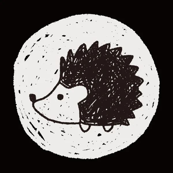 Hedgehog Doodle — Vector de stock