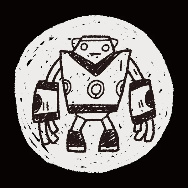 Doodle robot — Stok Vektör