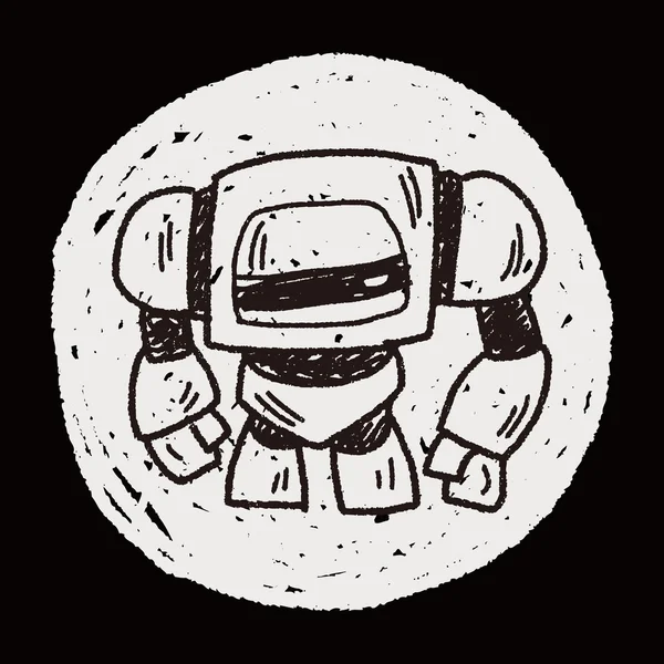 Doodle robot — Stock vektor