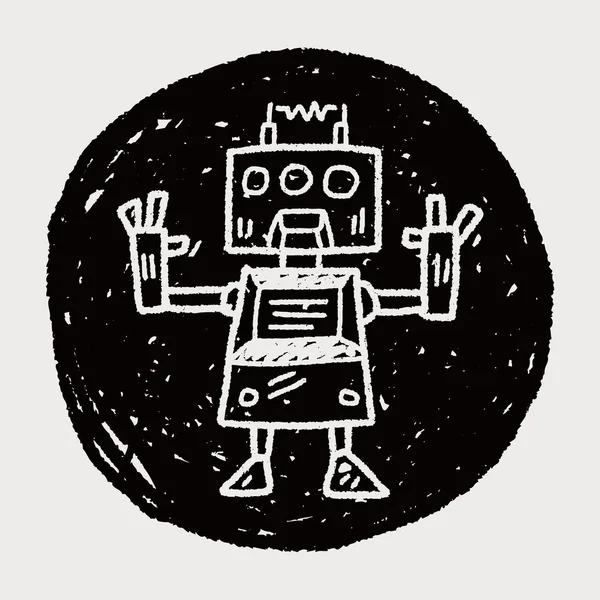 Robot de Doodle — Vector de stock