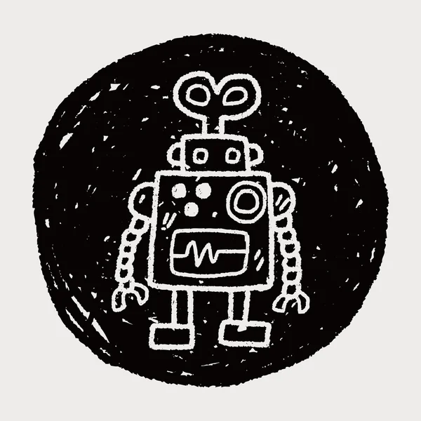 Doodle robot — Stok Vektör