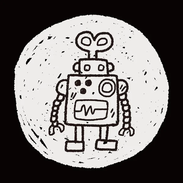 Doodle-Roboter — Stockvektor