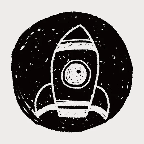 Uzay gemisi doodle — Stok Vektör