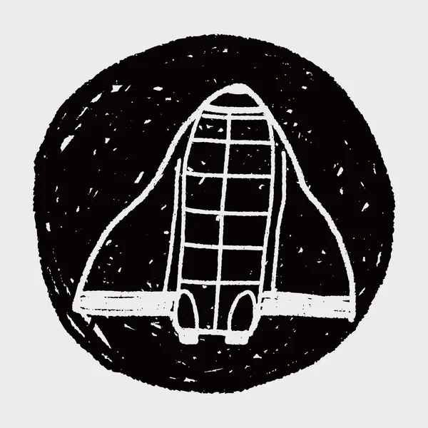 Nave espacial Doodle — Archivo Imágenes Vectoriales