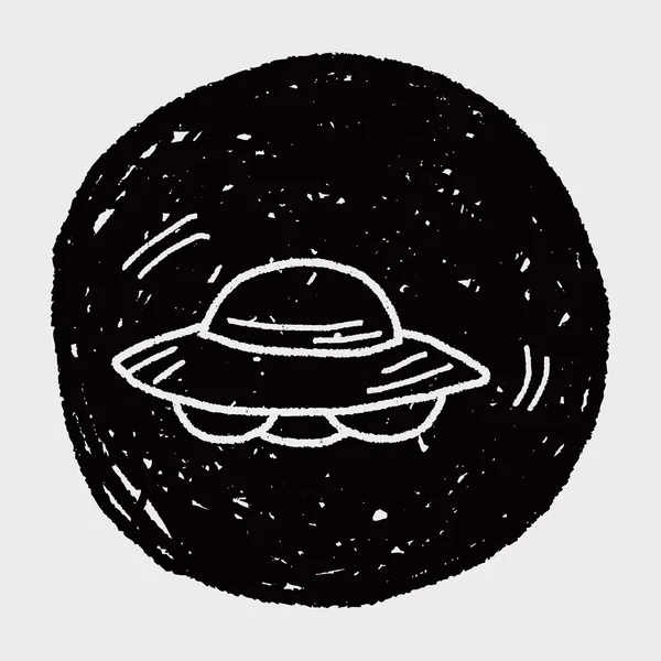 Doodle Ufo — Stock vektor