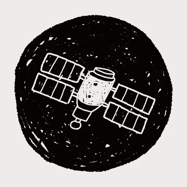 Doodle-Satelliten — Stockvektor