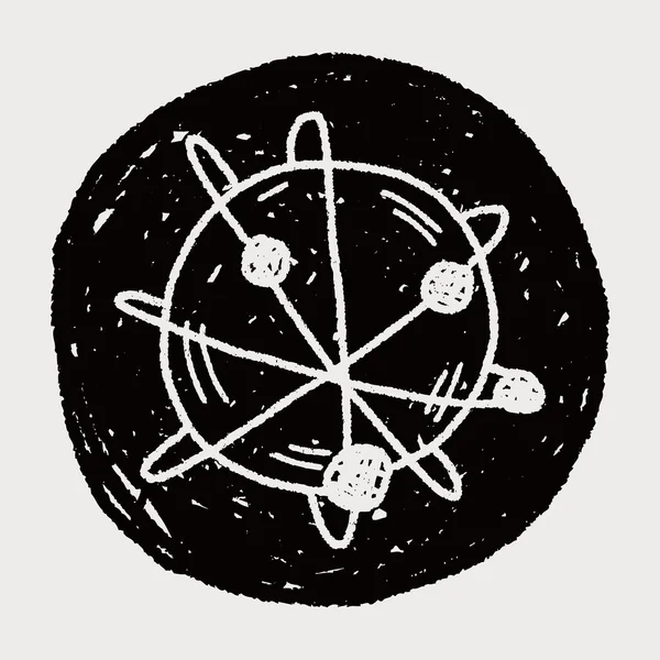 Satellite doodle — Image vectorielle