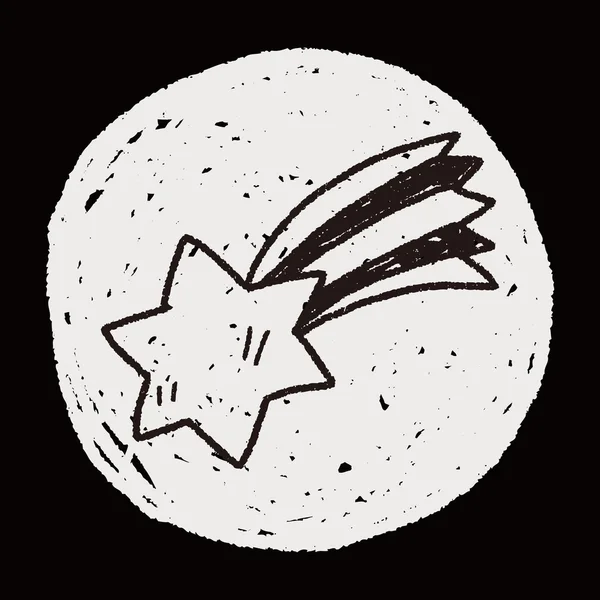 Doodle Meteor — Stok Vektör