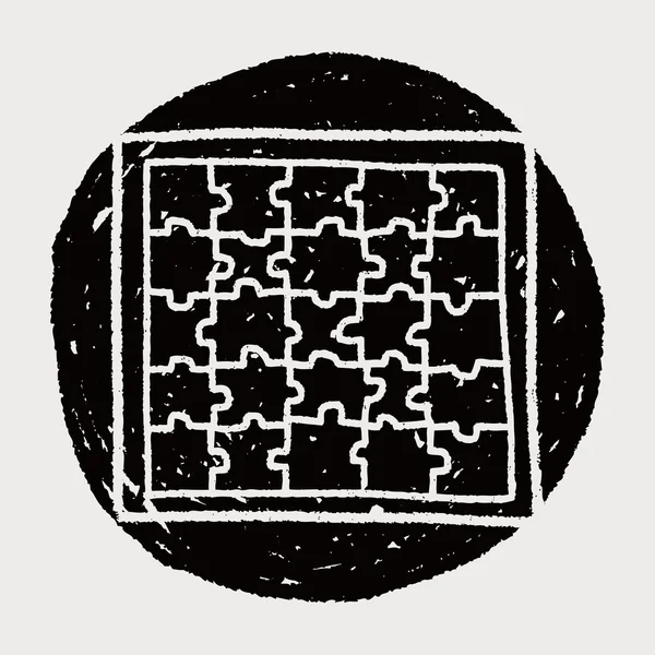 Doodle Jigsaw — Stock Vector