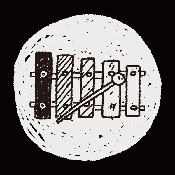 Xylophone Doodle — Image vectorielle