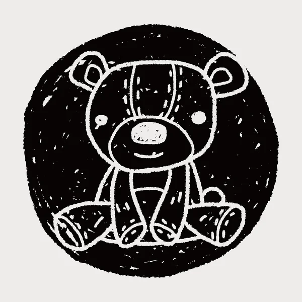 Doodle-Teddy — Stockvektor