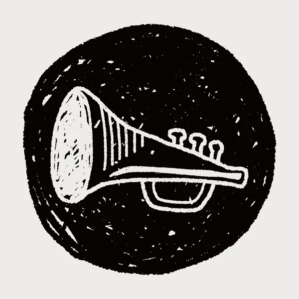 Doodle-Trompete — Stockvektor