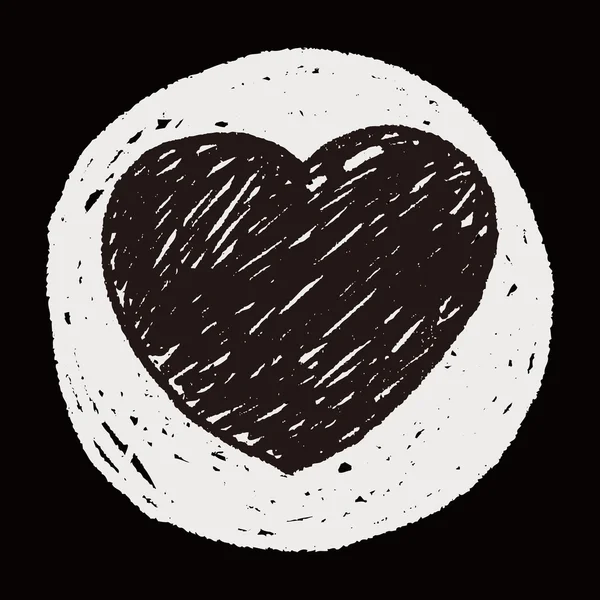 Doodle hjärta — Stock vektor