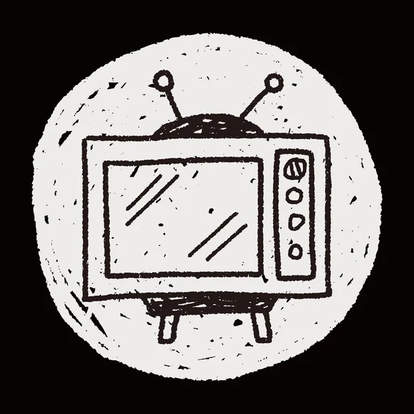 Doodle tv — Vector de stock