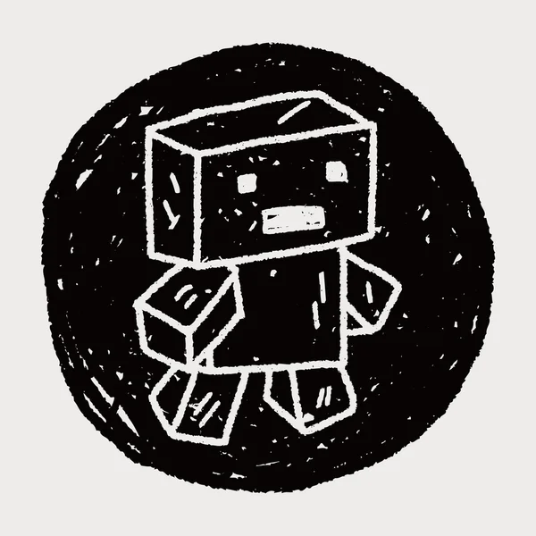 Doodle robota — Wektor stockowy