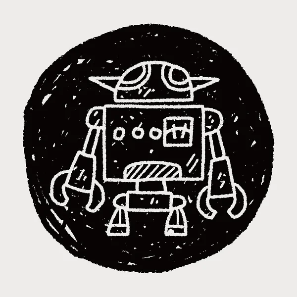 Doodle-Roboter — Stockvektor