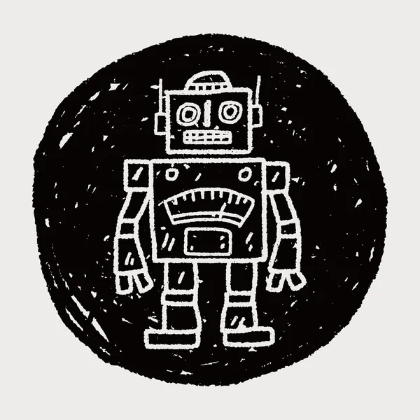 Doodle robot — Stok Vektör