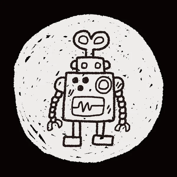 Doodle Robot — Stock Vector
