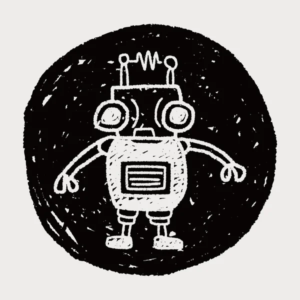 Robot Doodle — Vettoriale Stock