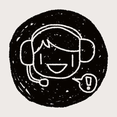 Müşteri Hizmetleri doodle çizim