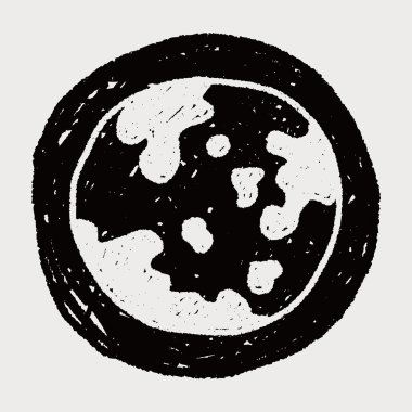 Dünya doodle çizim