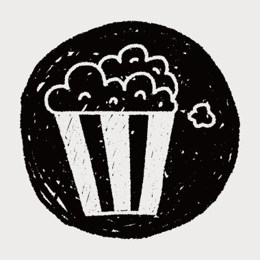 patlamış mısır doodle çizim