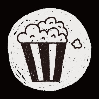 patlamış mısır doodle çizim