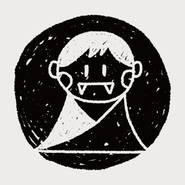 vampir doodle çizim