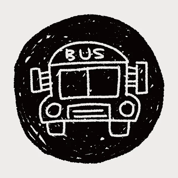 Otobüs doodle çizim — Stok Vektör