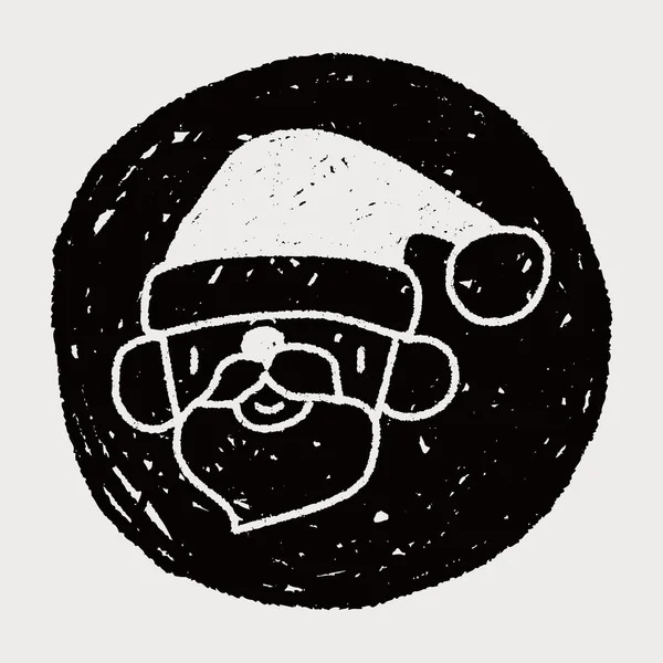 Dessin de gribouille du Père Noël — Image vectorielle
