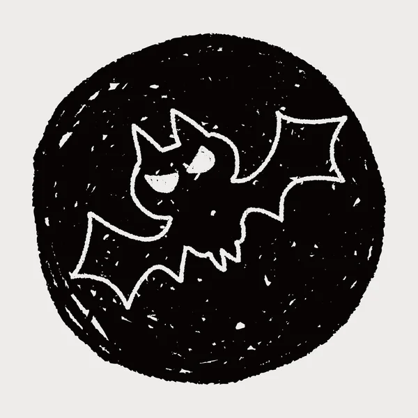 Bat doodle ritning — Stock vektor