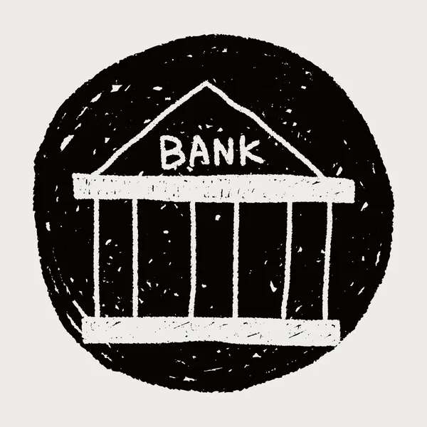 Desenho doodle banco —  Vetores de Stock